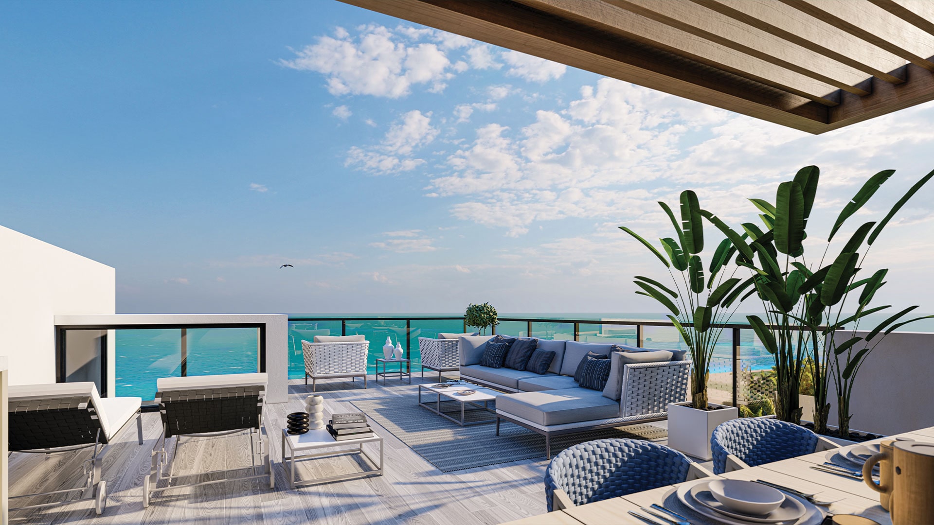 rendering terrace of ocean six