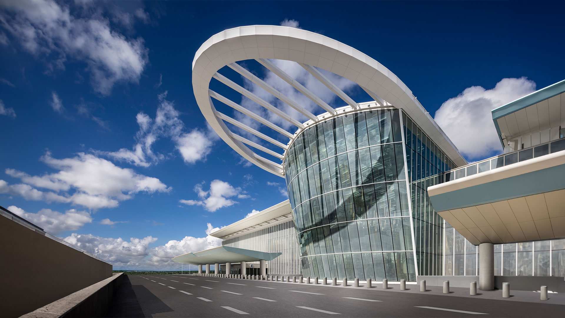 Travel exterior airport station